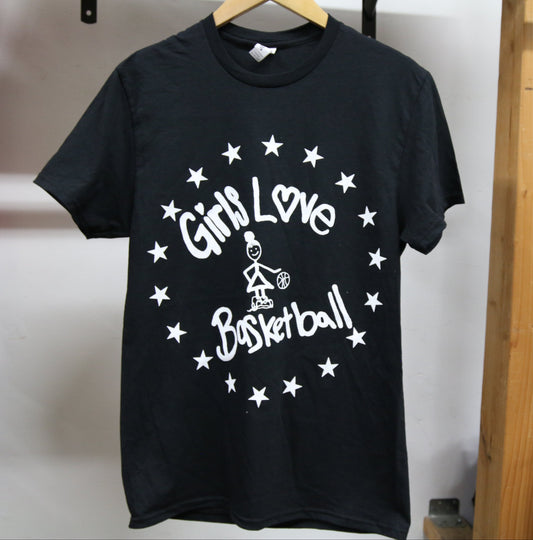 GirlsLoveBasketball T-Shirt with Star