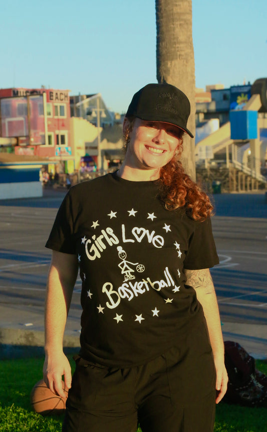 GirlsLoveBasketball T-Shirt with Star
